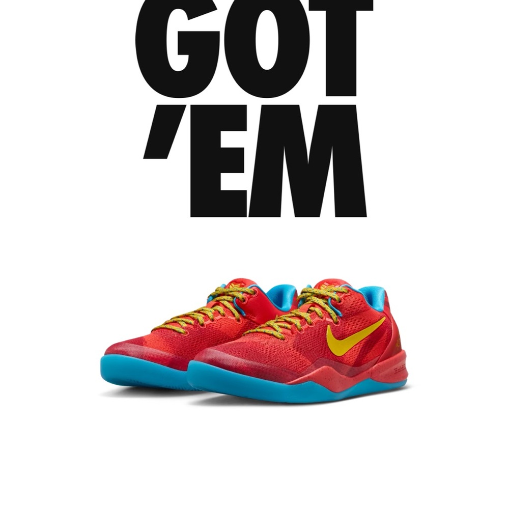 Nike Kids Red and Yellow Sneakers